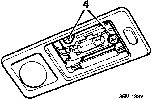 Diagram shows interior light switch assembly with screws and wiring