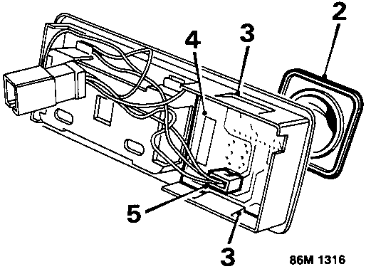 Diagram of the CDL infra-red receiver assembly showing components labeled 2, 3, 4, and 5 with code 86M 1316