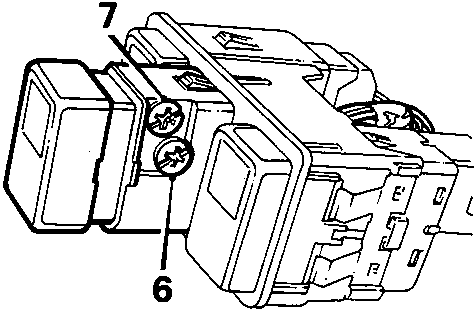 Diagram of switch housing with callout numbers 6 and 7