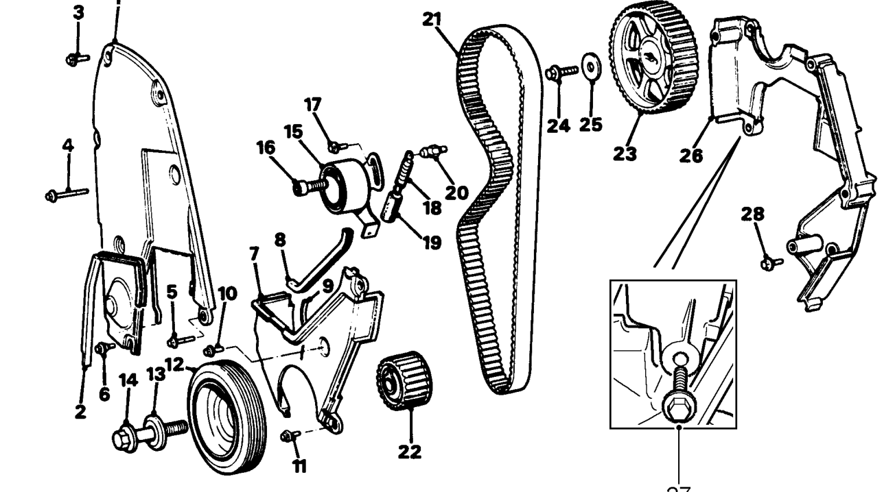 Timing belt components - k8 engines