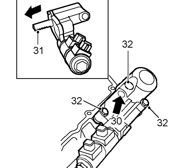 Check that timing slots on both front and rear VVC control sleeves are visible. If slots a