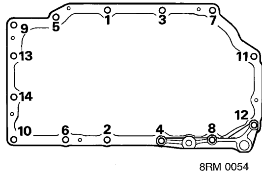 Fit gasket to sump, ensure its 7 pegs are fully located.