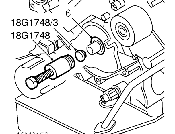 Crankshaft front oil seal – Remove crankshaft timing gear.