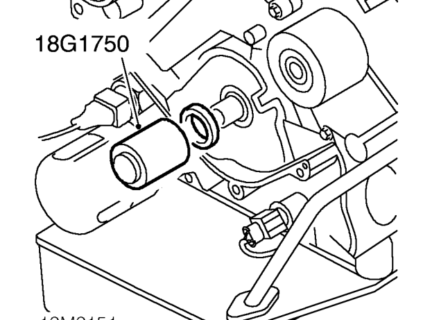 Crankshaft front oil seal – Fit oil seal guide, from seal kit, over end of crankshaft.