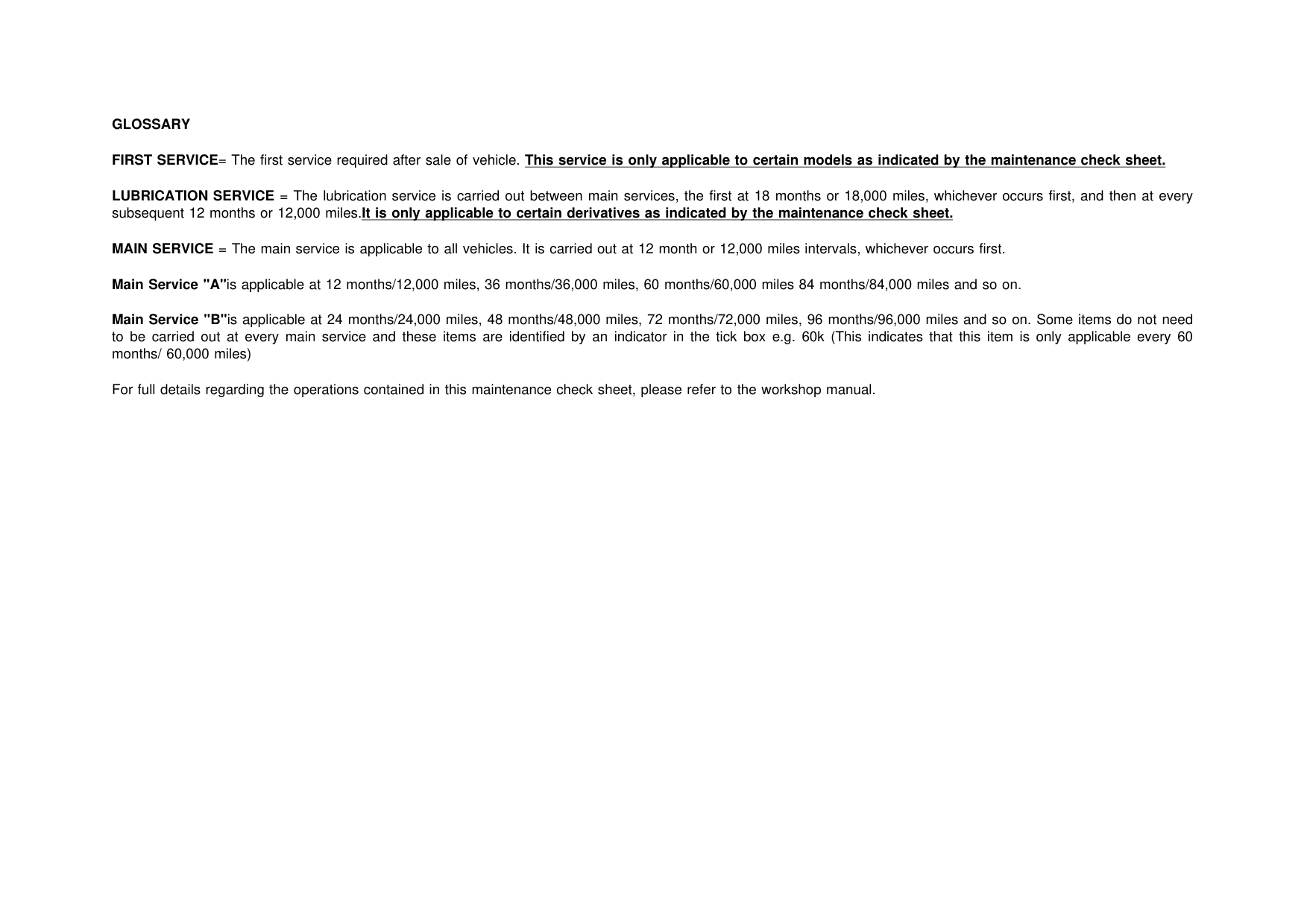 Mini maintenance check sheet (page 3)