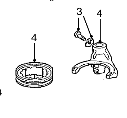 Input and output shafts – Remove reverse gear from output shaft, recover needle bearing.
