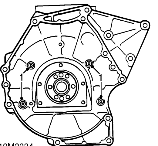 Gearbox adaptor plate - remove – Remove 5 bolts securing crankshaft rear oil seal housing, remove and discard housing and o