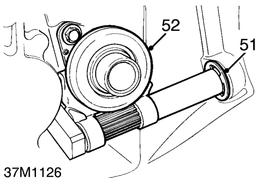 Fit clutch release shaft and fork ensuring master splines in shaft and fork are aligned.