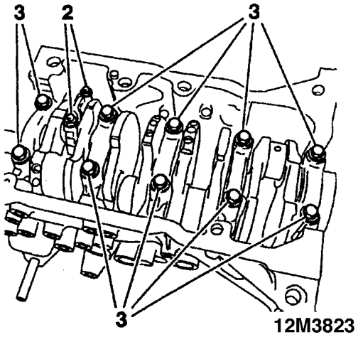 Determining the piston type – Mount the No. 4 cylinder connecting rod on the calibration piston, using calibration pisto