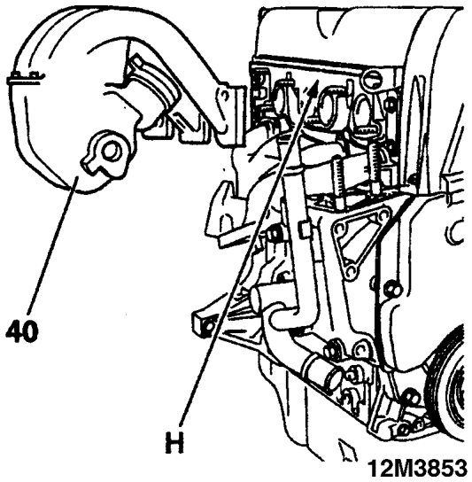 Reinstall: – (45). Tighten the bolts to 15 Nm. 1) with a fine layer of AUTO SEAL GOLD (class 2) silicon