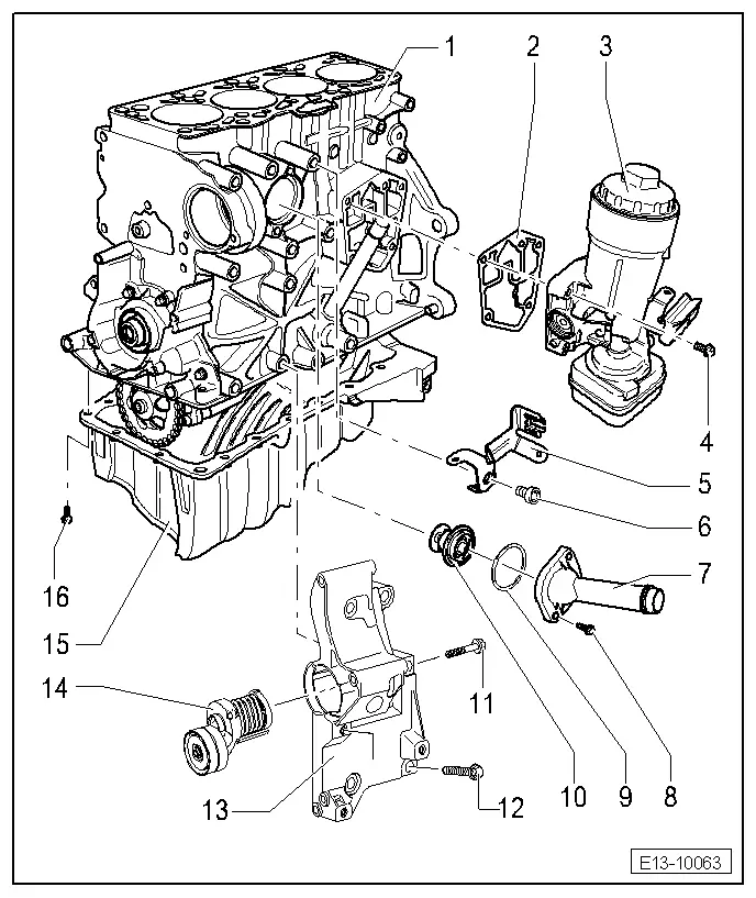 SEAT Service and Repair Manuals > Leon Mk1 > Power unit 4 cylinder Diesel engine (1