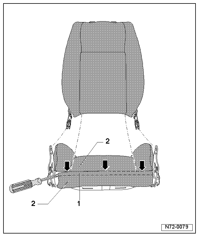 SEAT Manuals > Leon Mk1 > Bodywork > Bodywork, Interior fitting work > Seat padding