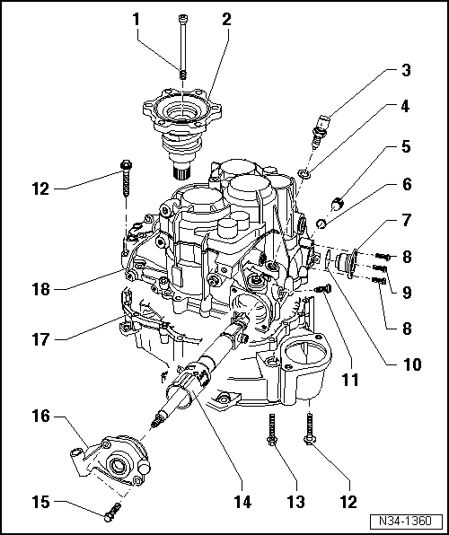 SEAT Manuals > Leon Mk1 > 6speed manual gearbox 02N, fourwheel drive > Gearbox