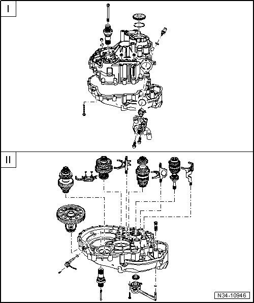 I - Assembly overview - removing and installing gearbox housing and