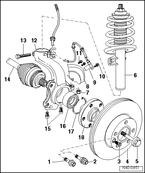 SEAT Service and Repair Manuals > Leon Mk2 > Running gear