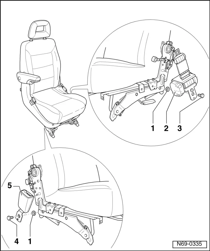 SEAT Manuals > Leon Mk2 > Body > General body repairs, interior > Passenger protection