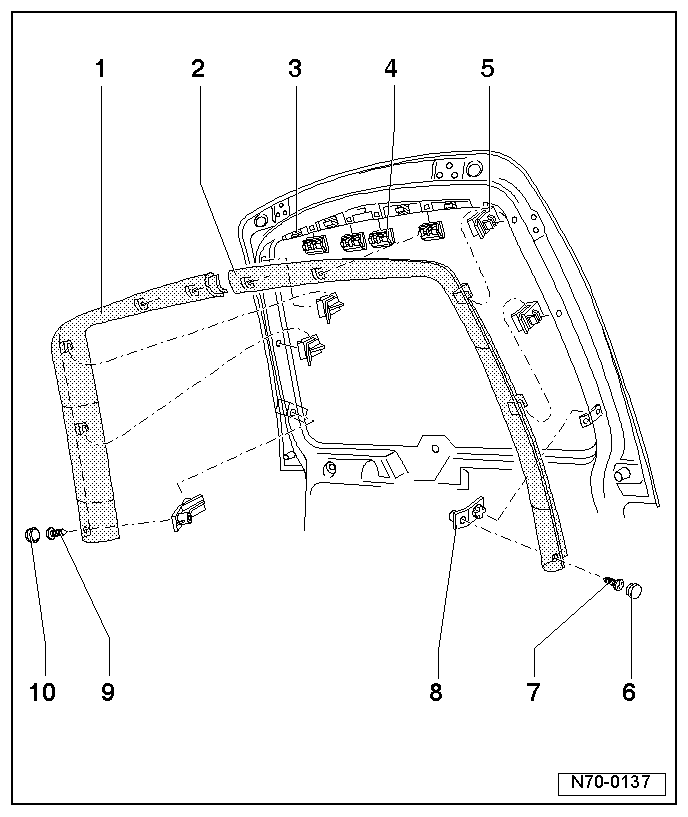 Фольксваген туран как снять глухое стекло SEAT Workshop Service and Repair Manuals Leon Mk2 Body General body repairs, int