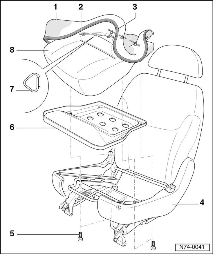 SEAT Service and Repair Manuals > Leon Mk2 > Body General body repairs, interior