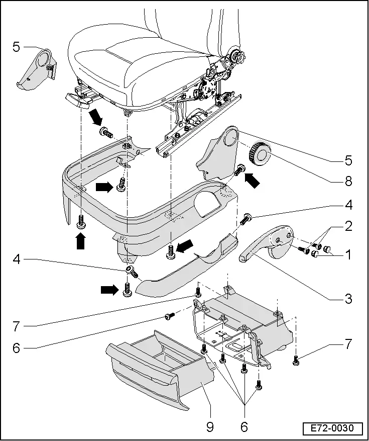 SEAT Service and Repair Manuals > Leon Mk2 > Body Bodywork, Interior fitting work