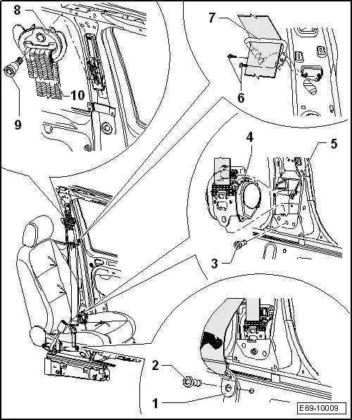 SEAT Service and Repair Manuals > Leon Mk2 > Body Bodywork Interior fitting work
