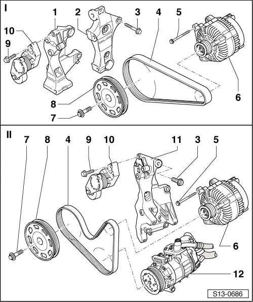 Skoda Service and Repair Manuals > Fabia Mk1 > Power unit 1.4/51; 55; 59 kW TDI PD