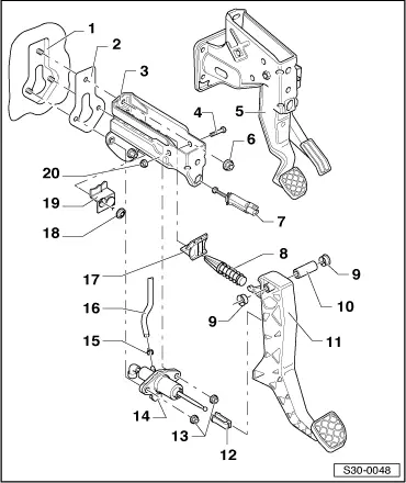 Как снять педаль сцепления шкода йети Skoda Workshop Service and Repair Manuals Fabia Mk2 Power transmission Gearbox 0