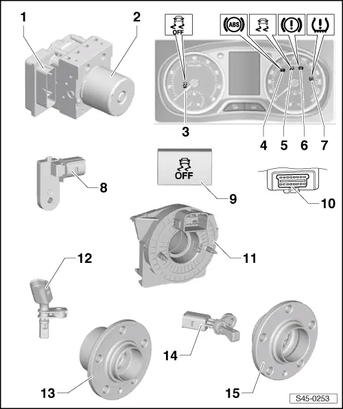 Skoda Service and Repair Manuals > Fabia Mk2 > Chassis ABS