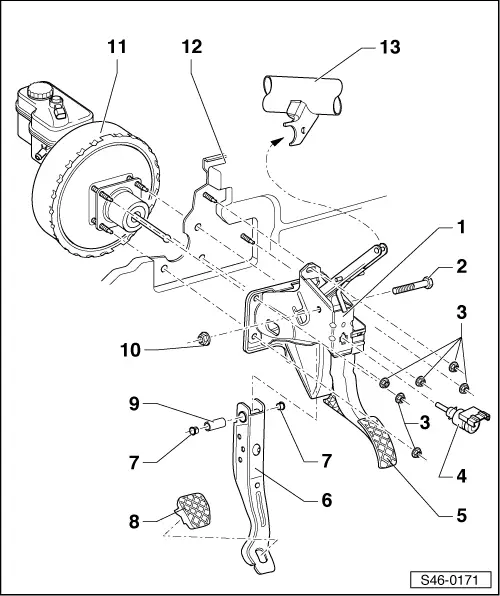 Skoda Service and Repair Manuals > Fabia Mk2 > Chassis > Brake