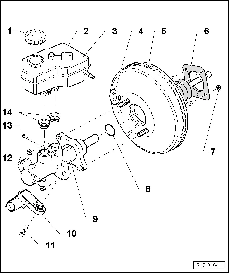 Skoda Service and Repair Manuals > Fabia Mk2 > Chassis Brakes, hydraulics, regulator