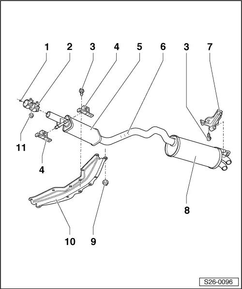 octavia mk1 exhaust system diagram