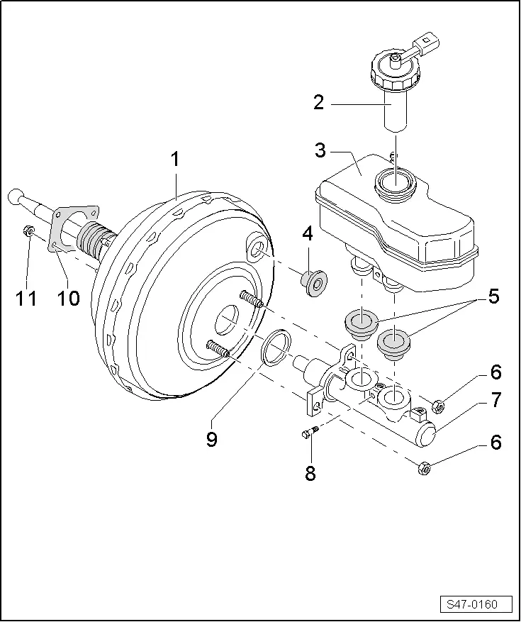 Skoda Service and Repair Manuals > Octavia Mk1 > Brake systems Brakes, hydraulics