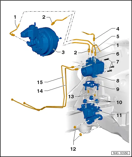 Skoda Service and Repair Manuals > Octavia Mk2 > Brake systems
