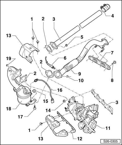 Skoda Manuals > Octavia Mk2 > Drive unit > 1.4/90 kW TSI