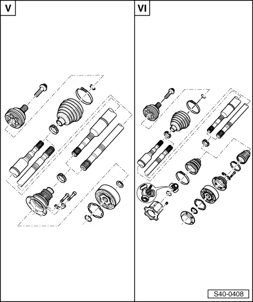 Skoda Service and Repair Manuals > Octavia Mk2 > Axles