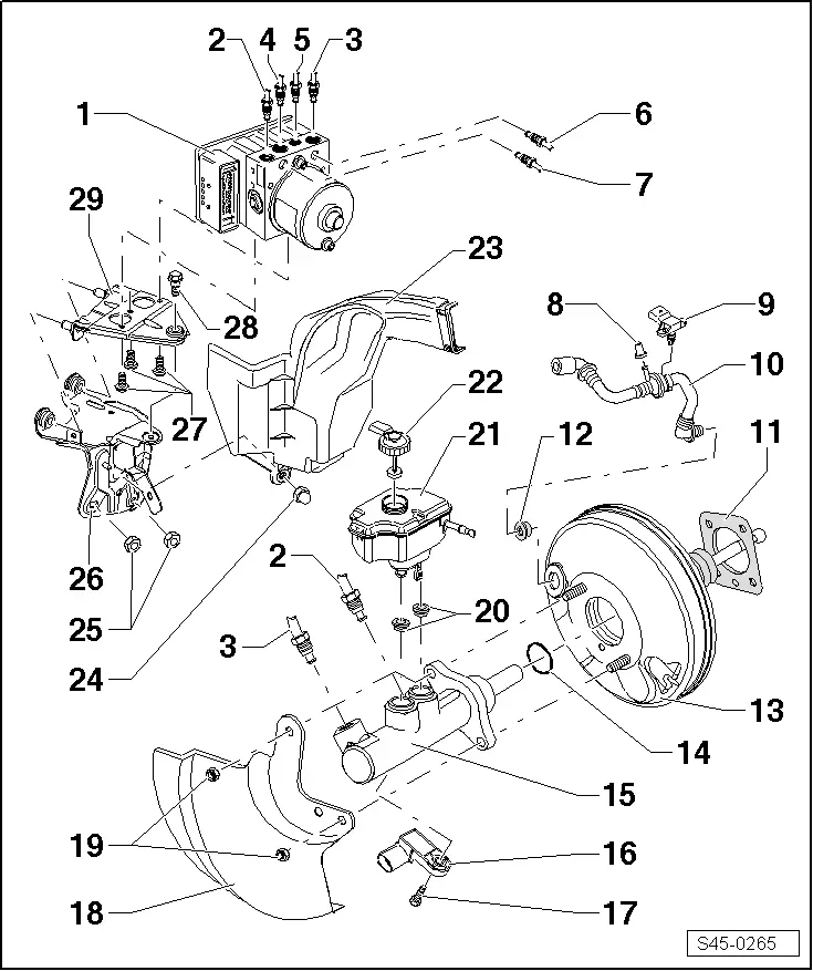 Skoda Service and Repair Manuals > Octavia Mk2 > Brake systems