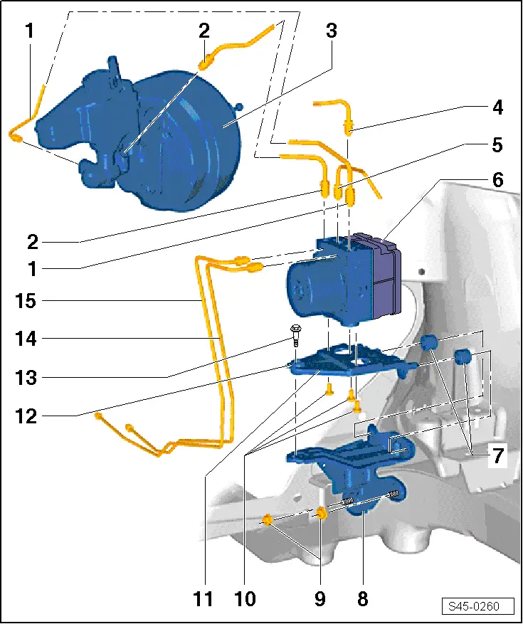 Skoda Service and Repair Manuals > Octavia Mk2 > Brake systems