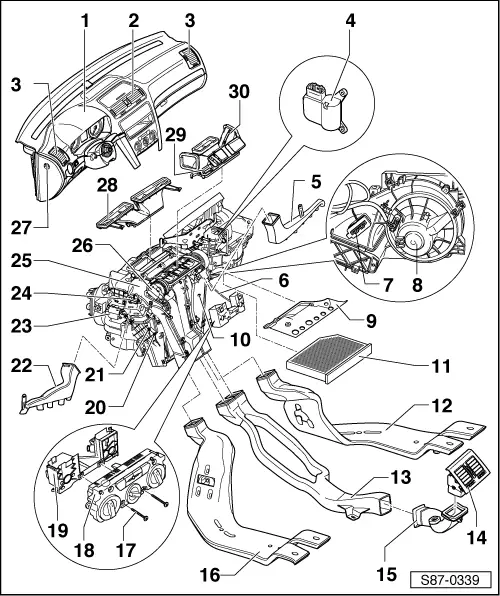 Skoda Service and Repair Manuals > Octavia Mk2 > Heating