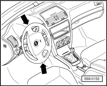 Skoda Workshop Manuals > Octavia Mk2 > Body > Body Work > Passenger  protection > Airbag > Removing and installing driver airbag unit