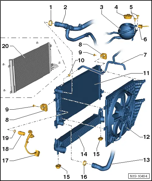 Skoda Service and Repair Manuals > Roomster > Power unit 1.6/55; 66; 77 kW TDI CR