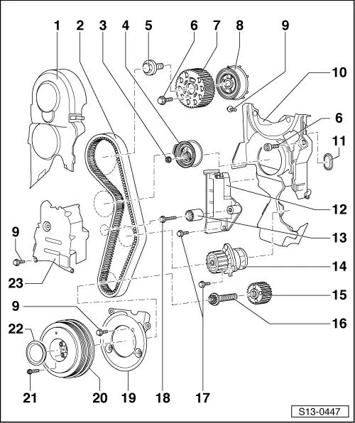 Skoda Service and Repair Manuals > Superb > Drive unit > 1.9