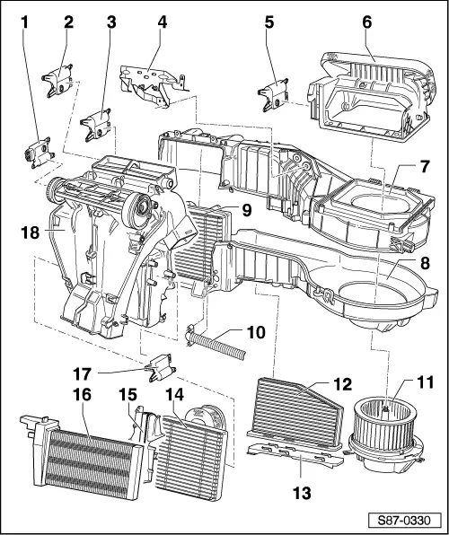 Skoda Service and Repair Manuals > Yeti > Heating, ventilation