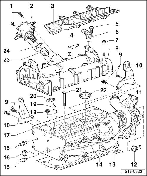Skoda Workshop Service and Repair Manuals > Yeti > Power unit | 1.4/90 ...