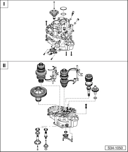 Skoda Service and Repair Manuals > Yeti > Power transmission Gearbox 02Q Gearbox