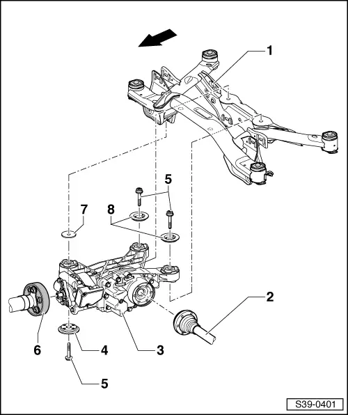 Skoda Service and Repair Manuals > Yeti > Power transmission