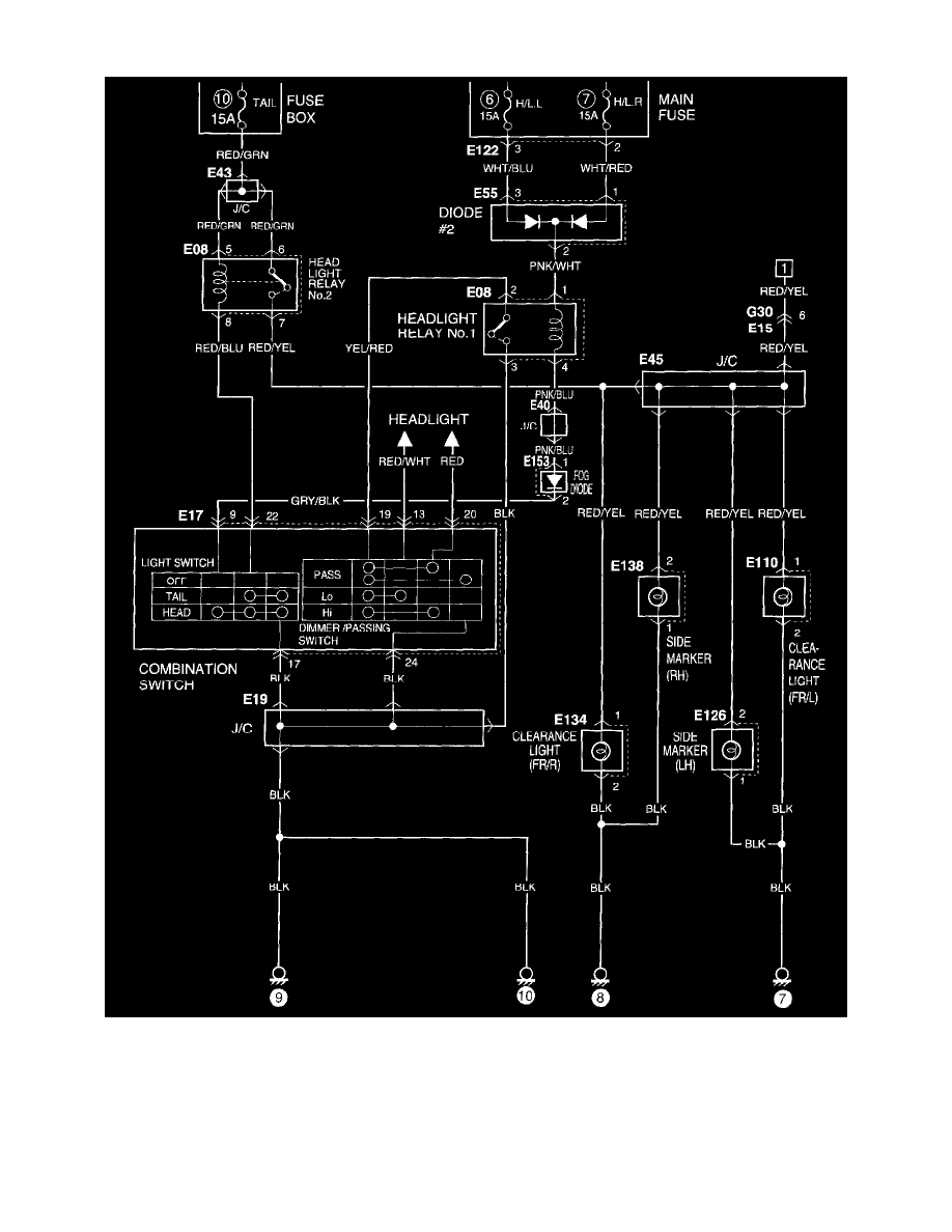 Suzuki Grand Vitara 4WD V6 Lighting and Horns Diagrams