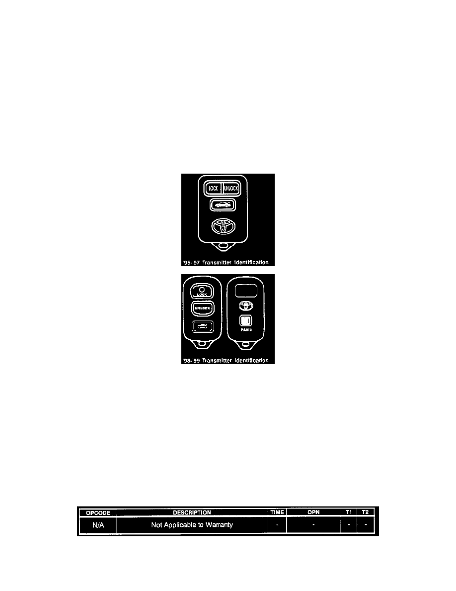 Accessories and Optional Equipment > Antitheft and Alarm Systems > Keyless  Entry > Keyless Entry Transmitter > Component Information > Technical  Service ...