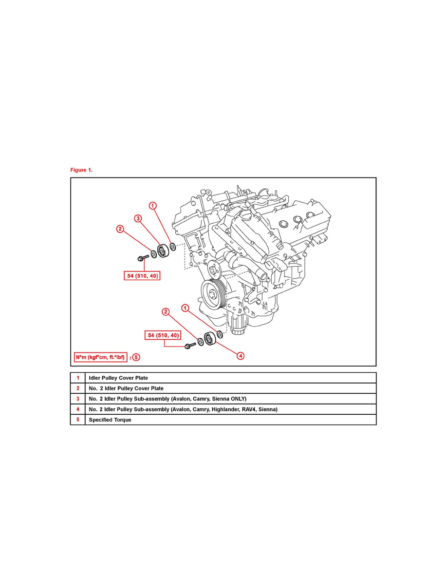 Toyota Workshop Manuals Avalon V6 3 5l 2gr Fe 2006 Engine Cooling And Exhaust Engine Drive Belts Mounts Brackets And Accessories Idler Pulley Component Information Technical Service Bulletins