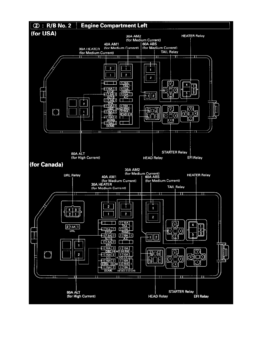 Toyota Manuals > 4WD V63.4L (5VZFE) (1995) > Relays