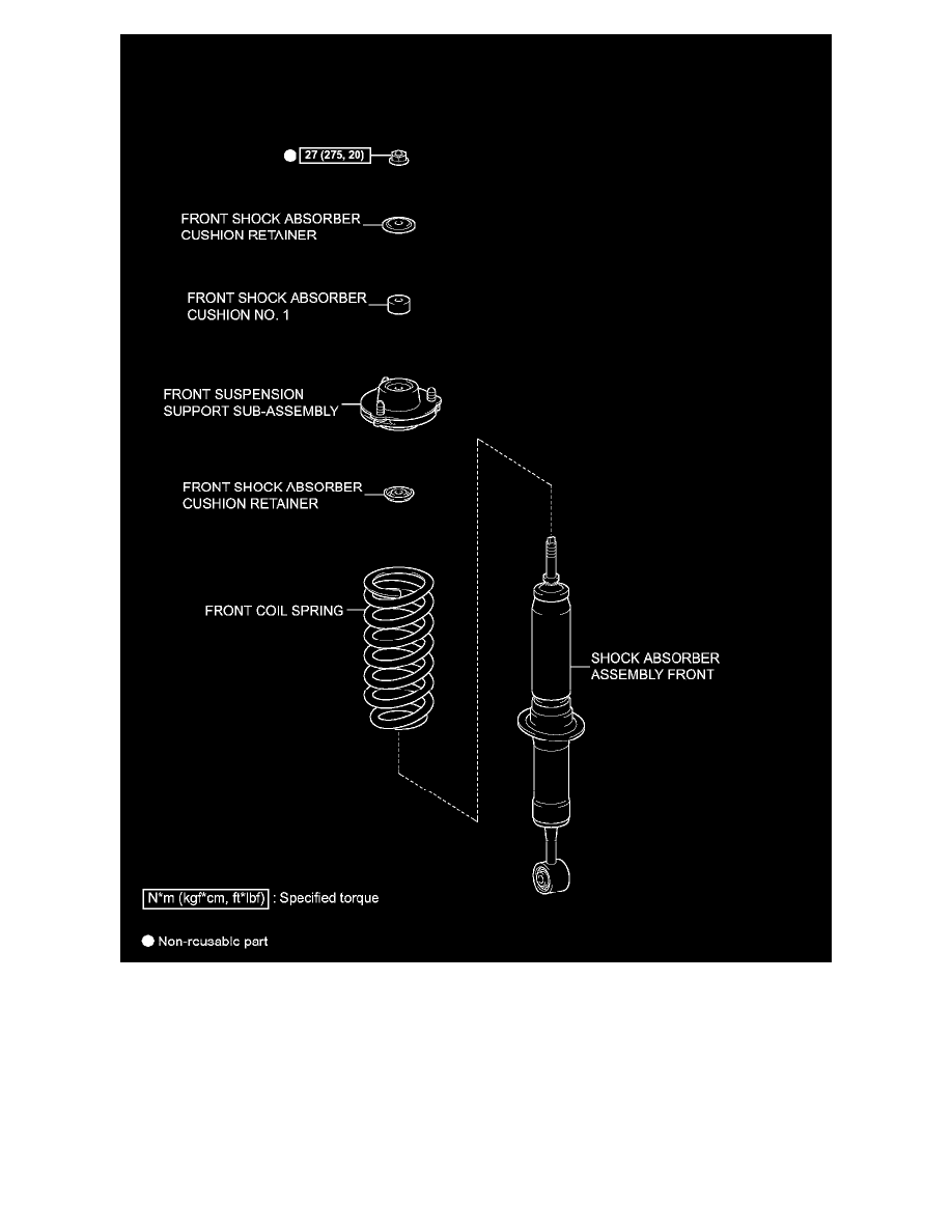 2001 toyota tacoma front suspension diagram key components - 2001 toyota tacoma front suspension diagram