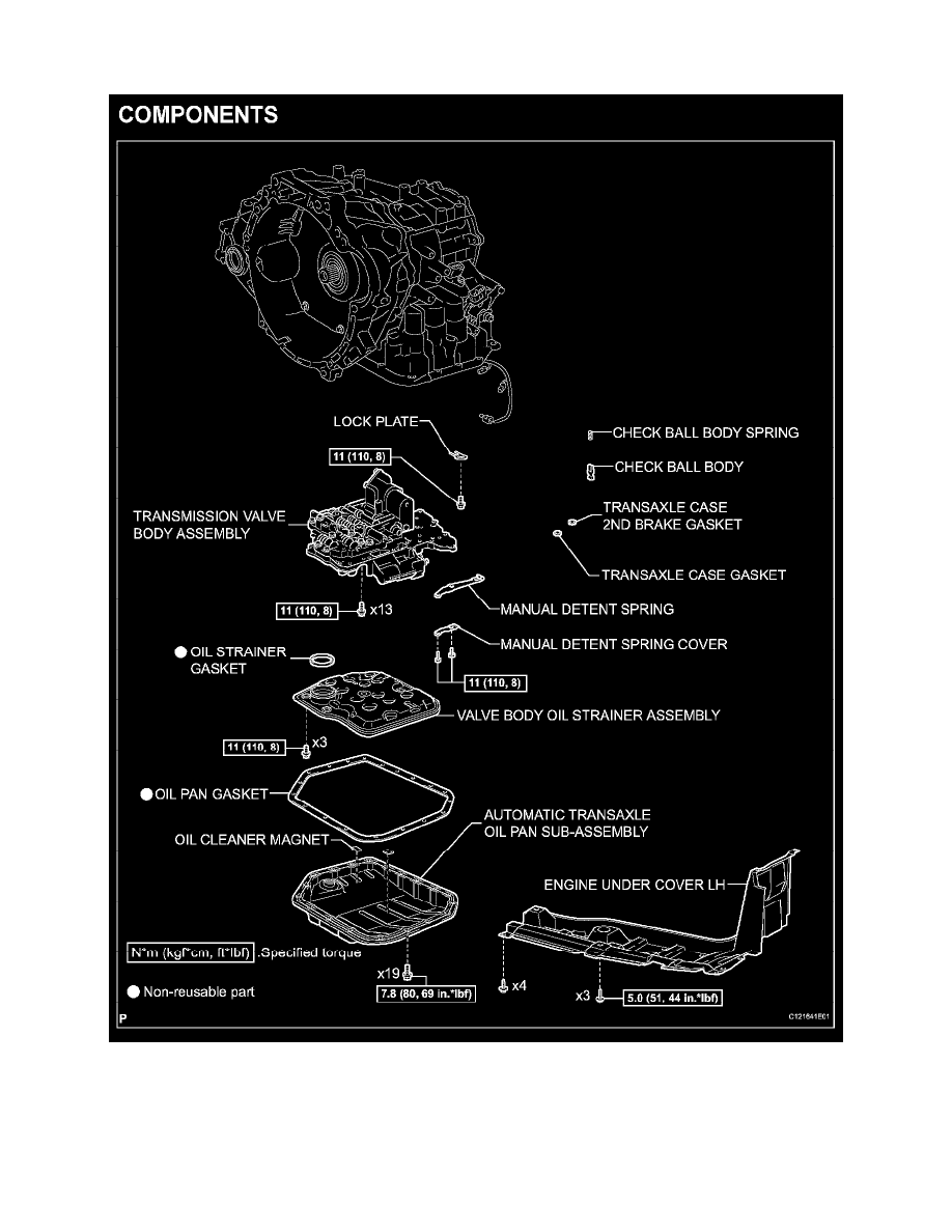 Transmission and Drivetrain > Automatic Transmission/Transaxle > Valve  Body, A/T > Component Information > Service and Repair